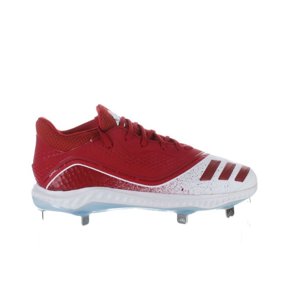 adidas Women's Red and White Low-Cut Athletic Cleats